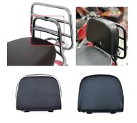 Rear Backrest Cushion, Motorcycle Sissy Bar Luggage Rack Backrest Pad, Passenger Backrest Pad Compatible with GTS GTV 300 GTS300 Primavera Sprint 150 GTS300 (Black)