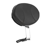 Rear Backrest Fit For Harley Fatboy 2007-2017 Motorcycle Adjustable Driver Rider Backrest Seat Cushion Pad Passenger(Chrome style 1)