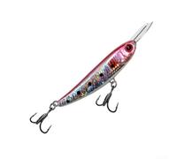 Rear Balanced Dog Lure With Metal Lip And Glow Finish For Consistent Depth Control And Lateral Movement In Both Still And Moving Water(5.5g Pink)