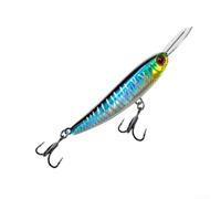 Rear Balanced Dog Lure With Metal Lip And Glow Finish For Consistent Depth Control And Lateral Movement In Both Still And Moving Water(5.5g Blue)