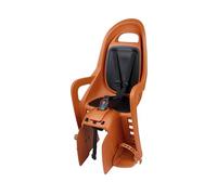 Rear Bicycle Seat Polisport Groovy MIK-HD for racks with MIK-HD engraving, quick tool-free mounting, refreshed design with reflector for children up to 22kg, Color Caramel Brown