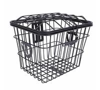 Rear Bike Basket, Large Capacity Metal Wire Bicycle Baskets for Adult Bikes, Multifunctional Bicycle Rear Basket Bicycle Cargo Rack Storage Basket with Lid for Bags Food Vegetable