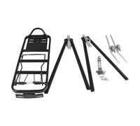 Rear Bike Rack Cargo Carrier, Aluminum Alloy 154lb Load Capacity Touring Rack with U Shaped Adapter for Road Folding Bikes Compatible with V Brake and Disc Brake