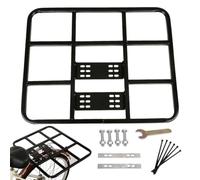 Rear Bike Rack - Galvanised Iron, Frame Construction, Insulated Box Mounting Plate, Heavy Load Capacity Support Arm, corrosions Resistant Outdoor Fitment | Motorbike Scooter Delivery Carrier Trunk
