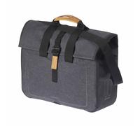 Rear bike side bag basil urban dry business right-left gray 20l waterproof hook-