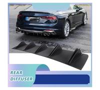 Rear Boot Spoiler Universal Rear Diffuser Bumper For A3 A4 A5 A6 A7 B8 S4 Q5 81.5cm 5 Fins Splitter Chin Spoiler Lower Lip Auto Parts Tail Wing(Matte Black)