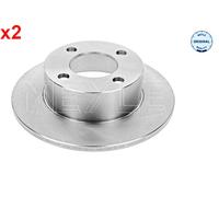 2x Brake disc Rear Axle solid 115 523 1006 MEYLE for AUDI 80 B3 Saloon COUPE B2