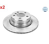 Rear Brake Disc 2x MEYLE Fits BMW X5 E53 SSANGYONG Rodius II 00-06 6756849
