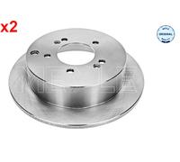 Rear Brake Disc 2x MEYLE Fits HYUNDAI Highway Van KIA Sportage 00-16 584112Y300