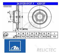 Rear Brake Disc Audi:100,A8,200 447615601A