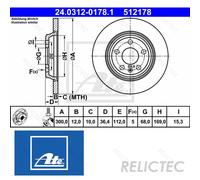 Rear Brake Disc Audi:A5,A4,A6,A7,Q5 8K0615601B
