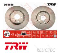 TRW DF4848 Brake Disc for AUDI,AUDI (FAW),VW (SVW)
