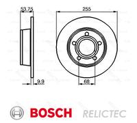Rear Brake Disc Audi:A6 4B0615601A