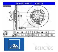 Rear Brake Disc Audi:A6,A7,A8 4H0615601F