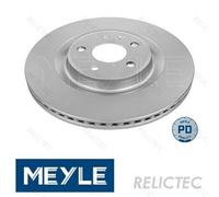 2x MEYLE 115 523 0035/PD Brake Disc Rear 330mm Outer Ø Fits Audi Porsche VW