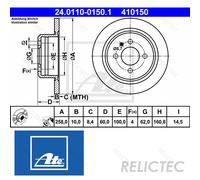 Rear Brake Disc BMW:E30,E21,3 34216755407 34211119581