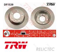 Rear Brake Disc BMW:E36,E46,3 34211164511 6864051 1164511 34211165457 6855158