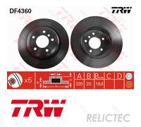 Rear Brake Disc BMW:E60,E61,E64,E63,5,6 6753215 6864061 6772085 34216753215