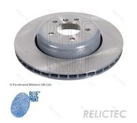 2x Brake Discs Pair Vented fits BMW 525 E60 3.0 Rear 07 to 10 N53B30A 345mm Set