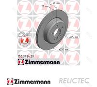 ZIMMERMANN COAT Z Brake disc 150.3484.20 330 20 6/5 5 120 internally vented Coated High-carbon BMW: 5 Saloon, 5 Touring