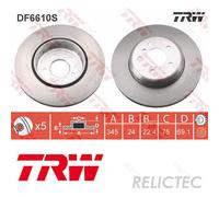Rear Brake Disc BMW:F11,F10,F01 F02 F03 F04,F07,F12,F13,F06,5,6,7 34216775289