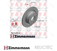 ZIMMERMANN Brake disc BMW 150.3499.20 34216792225 Brake rotor,Brake discs,Brake rotors