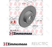 ZIMMERMANN COAT Z Brake disc 150.3495.20 330 20 6/5 5 120 internally vented Coated High-carbon BMW: X3, X4