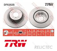 Rear Brake Disc BMW:F25,F26,X3,X4 6790362 6868936 34206790362 34206868936