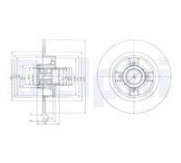 Rear Brake Disc Delphi BG9029RS Fits Renault Megane Scenic Braking System Solid