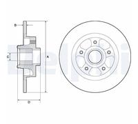 Delphi BG9132RS Brake Disc Rear Fits Renault Fluence Grand Scénic Scénic