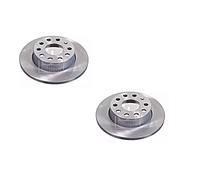 Rear Brake Disc FEBI x2 pcs Fits VW SKODA SEAT AUDI Caddy III Mk6 Xl 1K0615601L