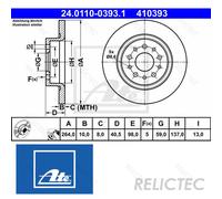Rear Brake Disc Fiat:500L 51914664