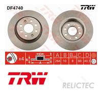 Rear Brake Disc Fiat Opel Vauxhall Abarth:PUNTO,CORSA E,GRANDE,Mk IV 4,ADAM