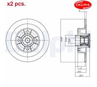 REAR BRAKE DISC FITS: FITS FOR RENAULT MODUS 1.5 DCI 75/1.5 DCI 90/1.5 DCI /1