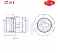 REAR BRAKE DISC FITS: FORD SIERRA II 1.6/1.8/2.0/1.8 TD/2.3 D/1.6 I/2.0 I CAT