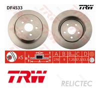 Rear Brake Disc for Chrysler Dodge Plymouth:NEON,PT CRUISER,SEBRING,II,II 2