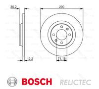 Brake disc BOSCH 0 986 479 118 for CITROEN DS5 1.6 2013-2015