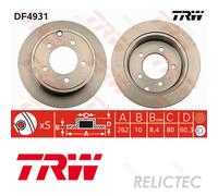 Rear Brake Disc for Dodge Jeep Chrysler:COMPASS,CALIBER,SEBRING,AVENGER,PATRIOT