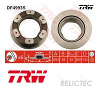 Rear Brake Disc for Iveco:DAILY IV,VI,V 2996049
