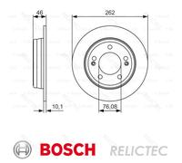BOSCH 0986479052 Brake Disc Rear Solid Fits i30 Kona Veloster Kia Cee'D Soul