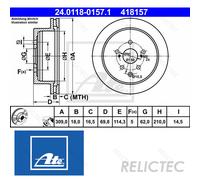 ATE 24.0118-0157.1 Brake disc