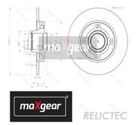 Rear Brake Disc for Peugeot Citroen:307,SW,CC,C4 I 1