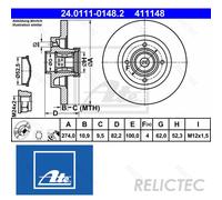 Rear Brake Disc for Renault:GRAND SCENIC II 2 7701208230