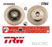 Rear Brake Disc for Renault:GRAND SCENIC II 2,II 2 7701208230