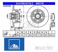 Rear Brake Disc for Renault:MEGANE III 3,FLUENCE,CC 432001539R 432007595R