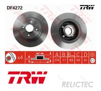 Rear Brake Disc for Renault:SCENIC I 1,MEGANE,I 1 7701206327 7701206328
