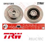 Rear Brake Disc for Renault:SCENIC I 1,MEGANE I 1,II 2 7701206327 7701206328