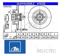 Rear Brake Disc for Renault:SCENIC II 2,MEGANE II 2 8671018107 7701207898