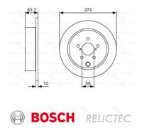 Rear Brake Disc for Subaru:IMPREZA,FORESTER,XV 26700FJ000