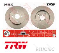 Rear Brake Disc for Toyota Aston Martin:YARIS,IQ,Yaris 42431-52080 42431-0D110